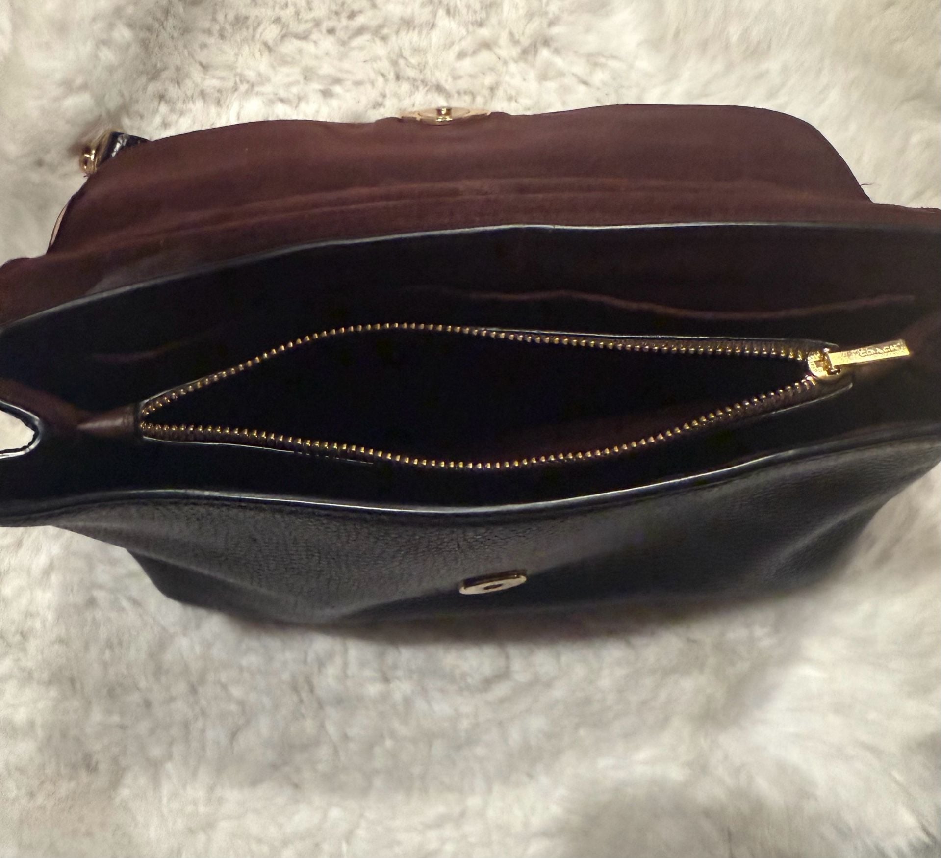Coach Studio Shoulder Bag in Black Pebble Leather with Gold-Tone Signature C Hardware 16