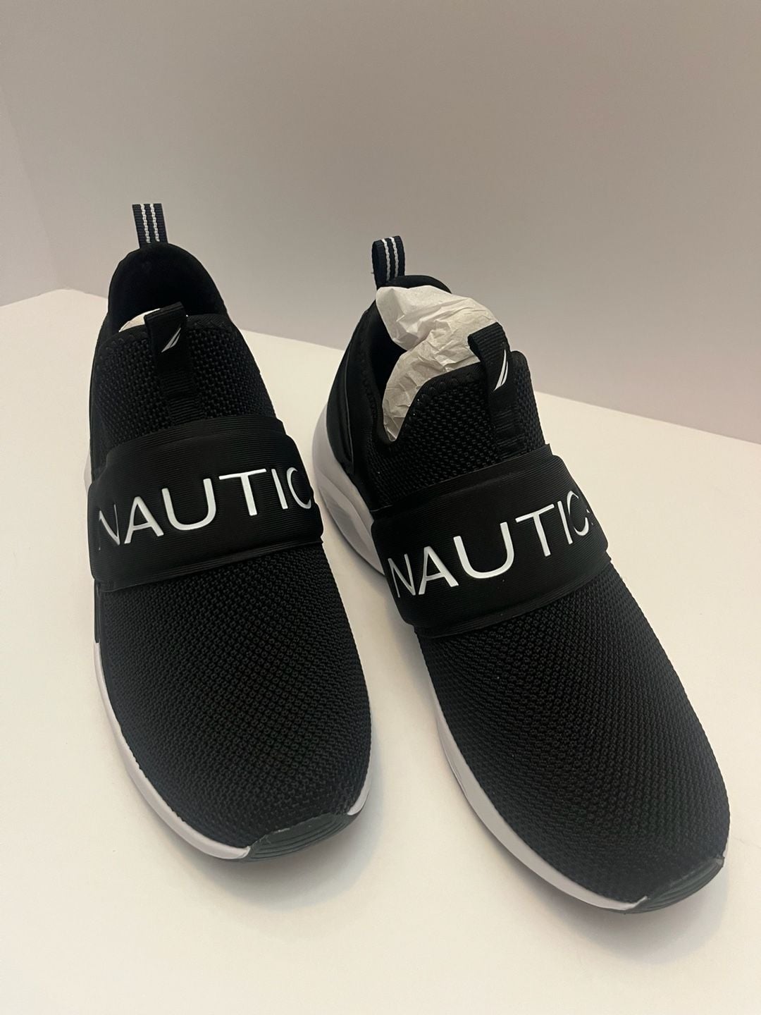 Nautica Caleto Men's Athletic Slip-On Sneakers, Black/White 2