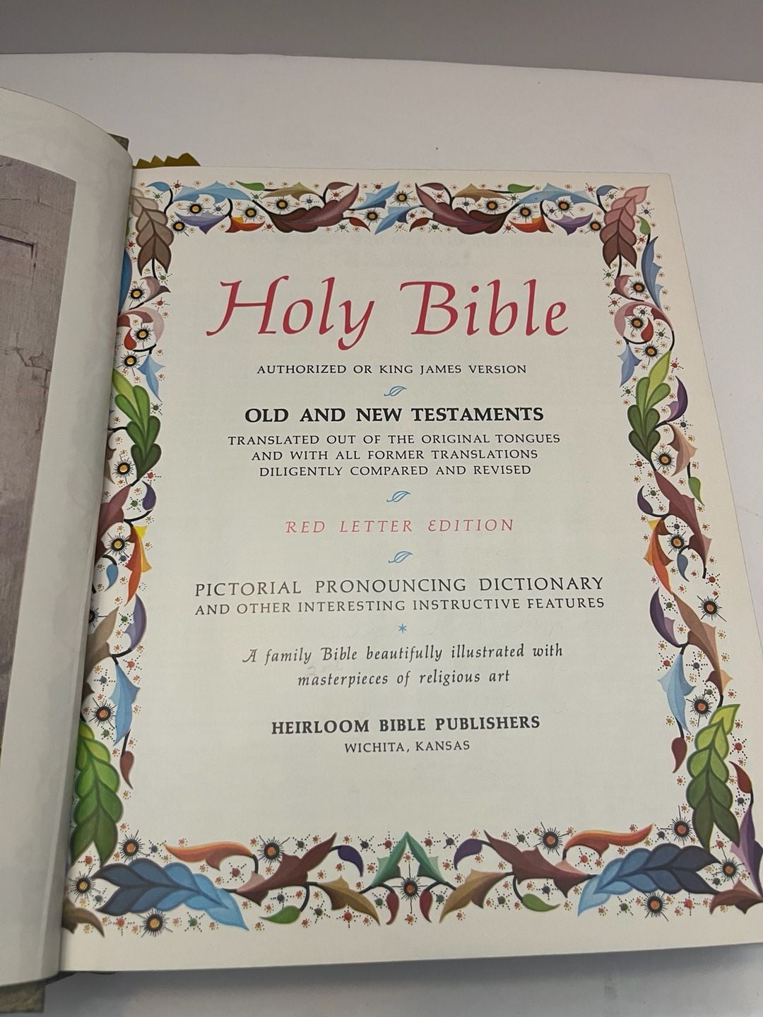 Vintage Heirloom Holy Bible Master Reference Edition, Catholic Edition. King James 7