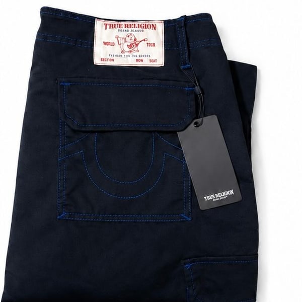 True Religion Embroidered Logo Cargo Pants