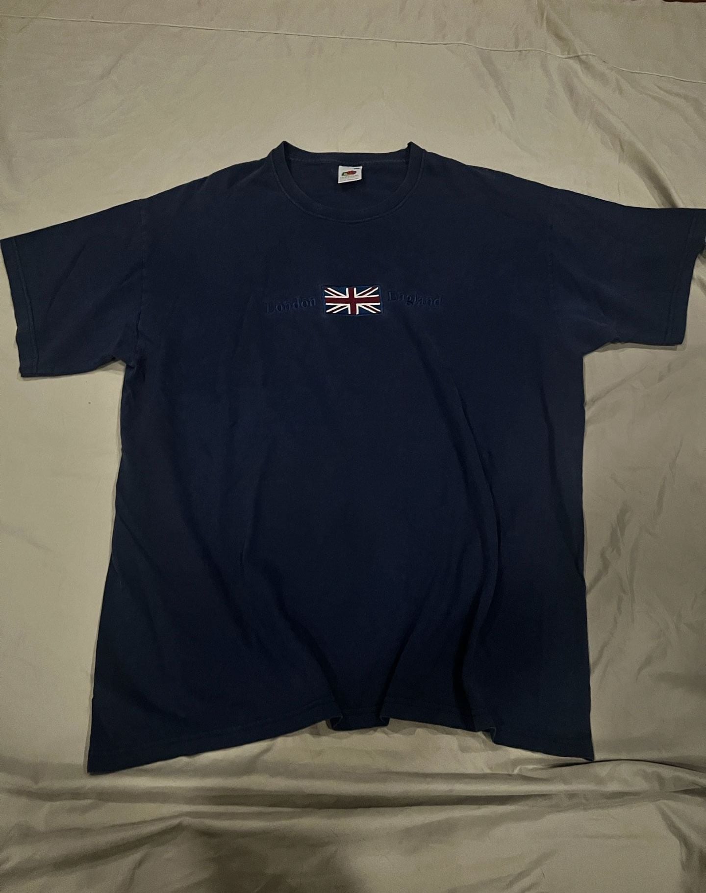 Vintage London England Union Jack Flag Navy T-Shirt 1