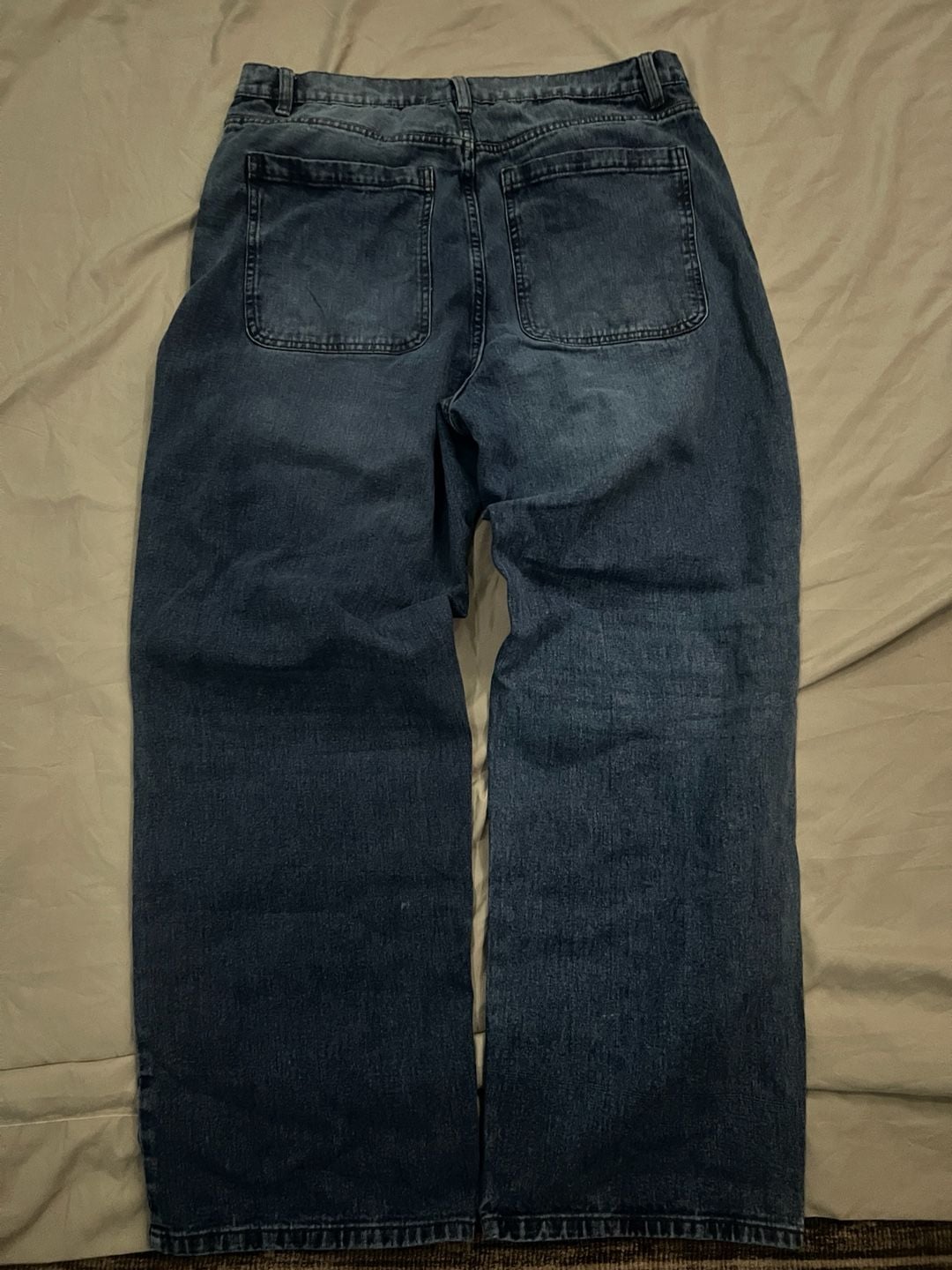 Carbon Dark Wash Wide Leg Denim Jeans 2