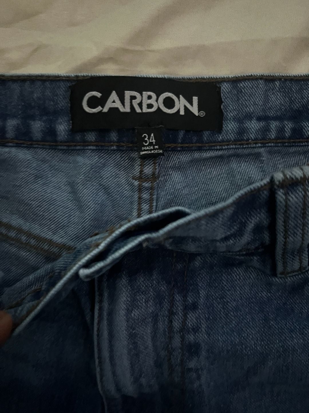 Carbon Dark Wash Wide Leg Denim Jeans 4