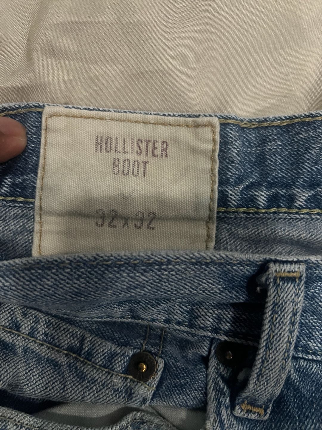 Hollister Boot Cut Men's Blue Denim Jeans Size 32x32 3