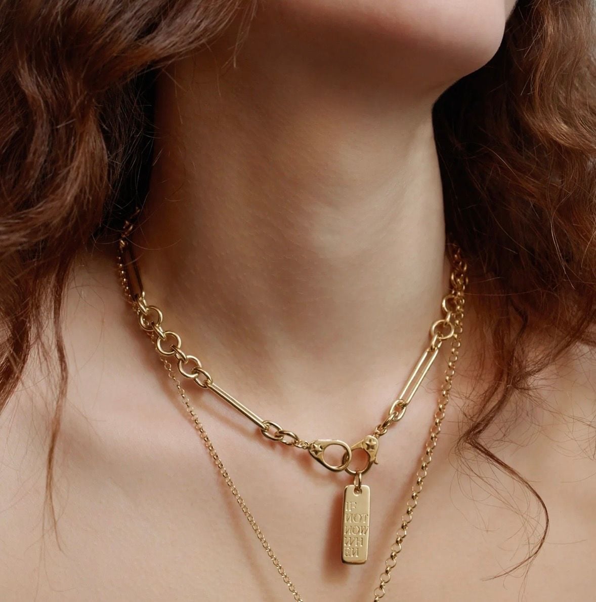 Foundrae Sister Hook Midsize Mixed Clip Chain Necklace 2
