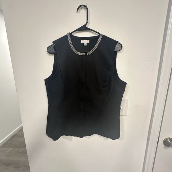 3.1 Phillip Lim for Target Sleeveless Embellished Peplum Tank Top, Black