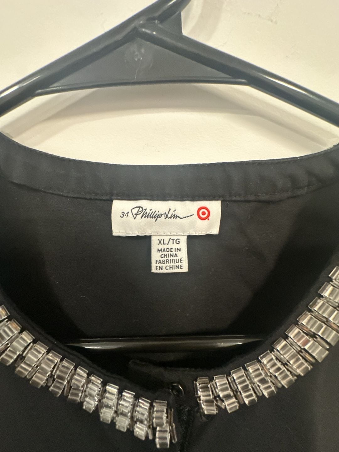 3.1 Phillip Lim for Target Sleeveless Embellished Peplum Tank Top, Black 3