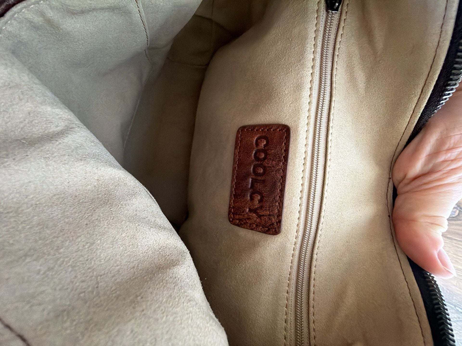 Coolcy Brown Genuine Leather Hobo Crossbody Bag 8