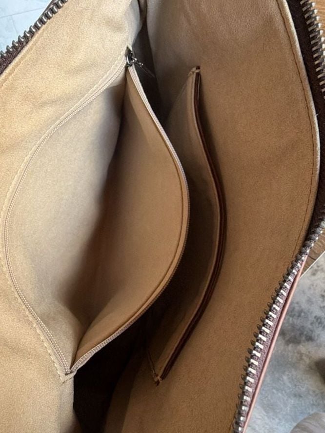 Coolcy Brown Genuine Leather Hobo Crossbody Bag 10