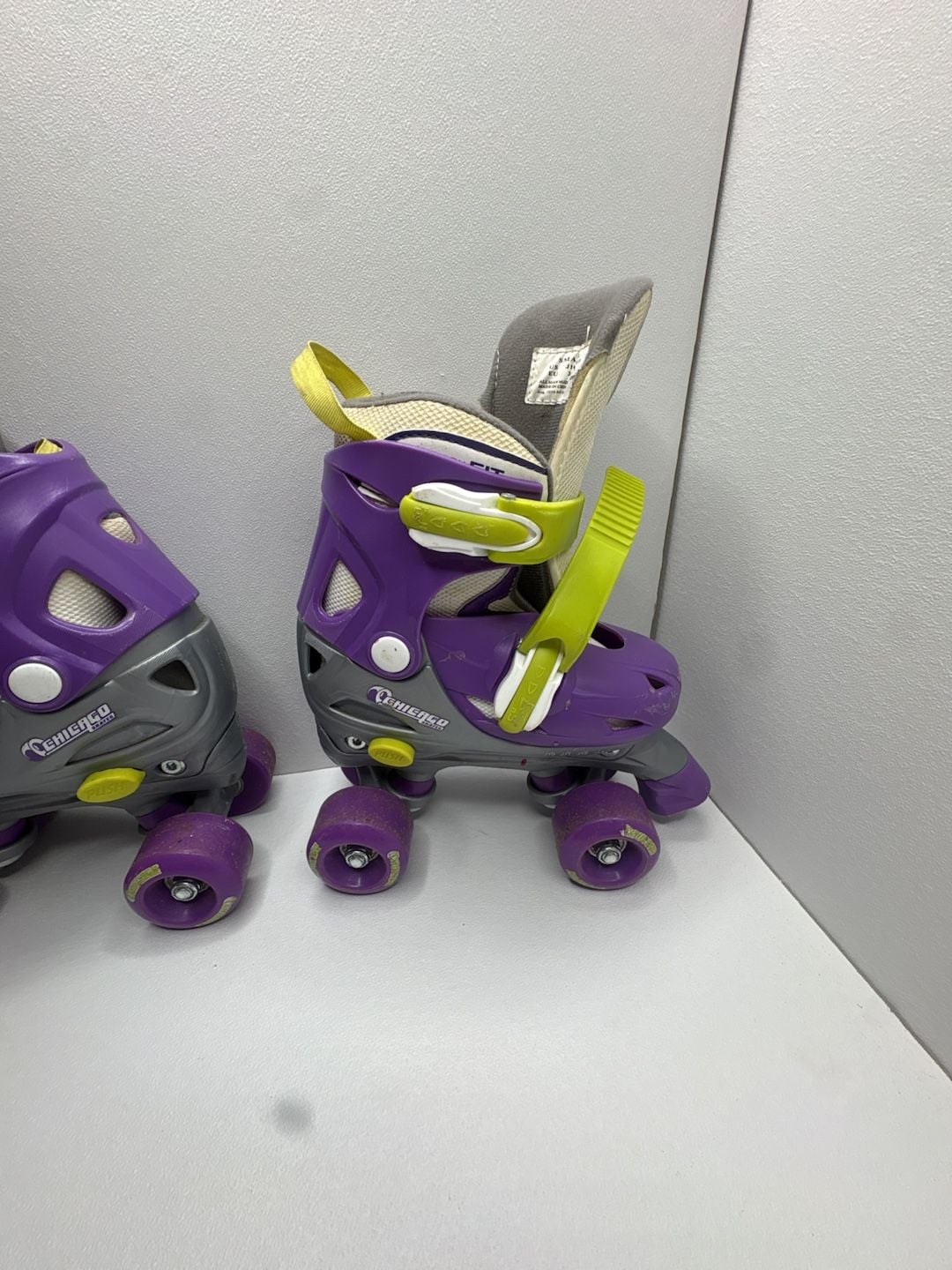 Chicago Girls' Adjustable Quad Roller Skates, Purple/Grey, Size J10-J13 9
