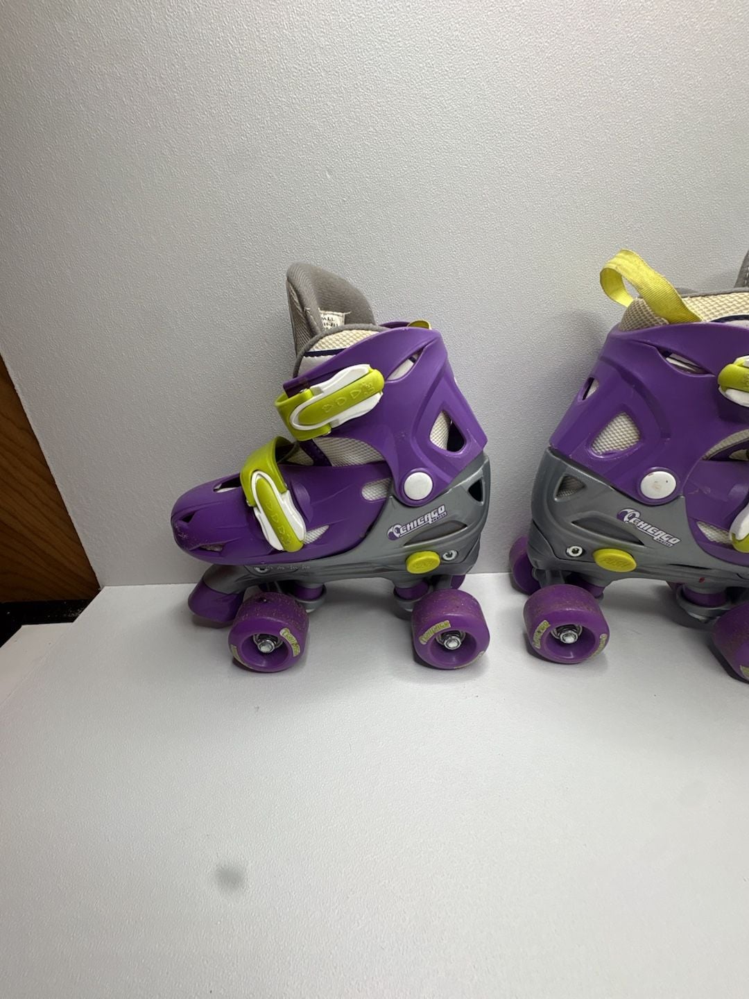 Chicago Girls' Adjustable Quad Roller Skates, Purple/Grey, Size J10-J13 10