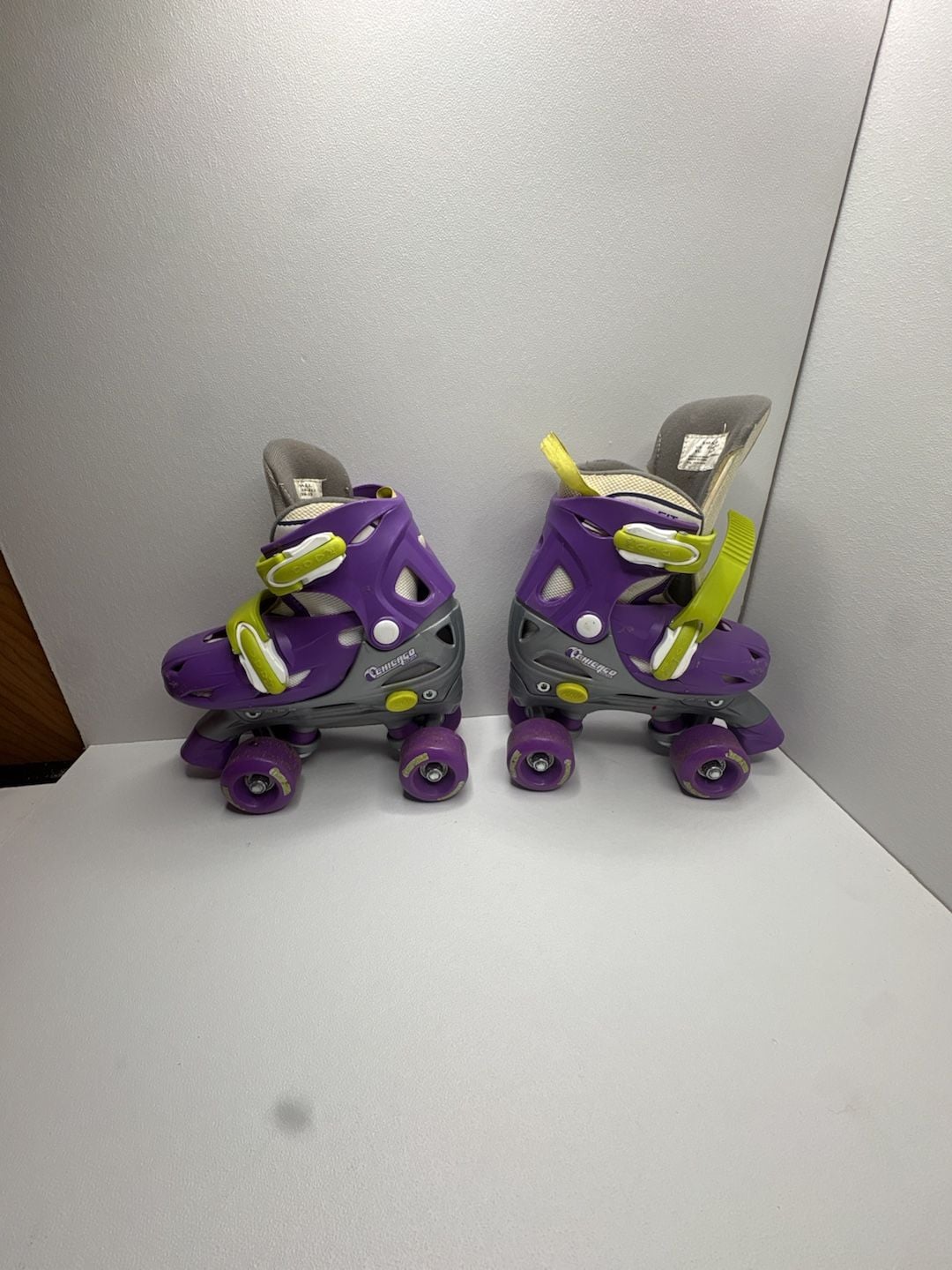 Chicago Girls' Adjustable Quad Roller Skates, Purple/Grey, Size J10-J13 11