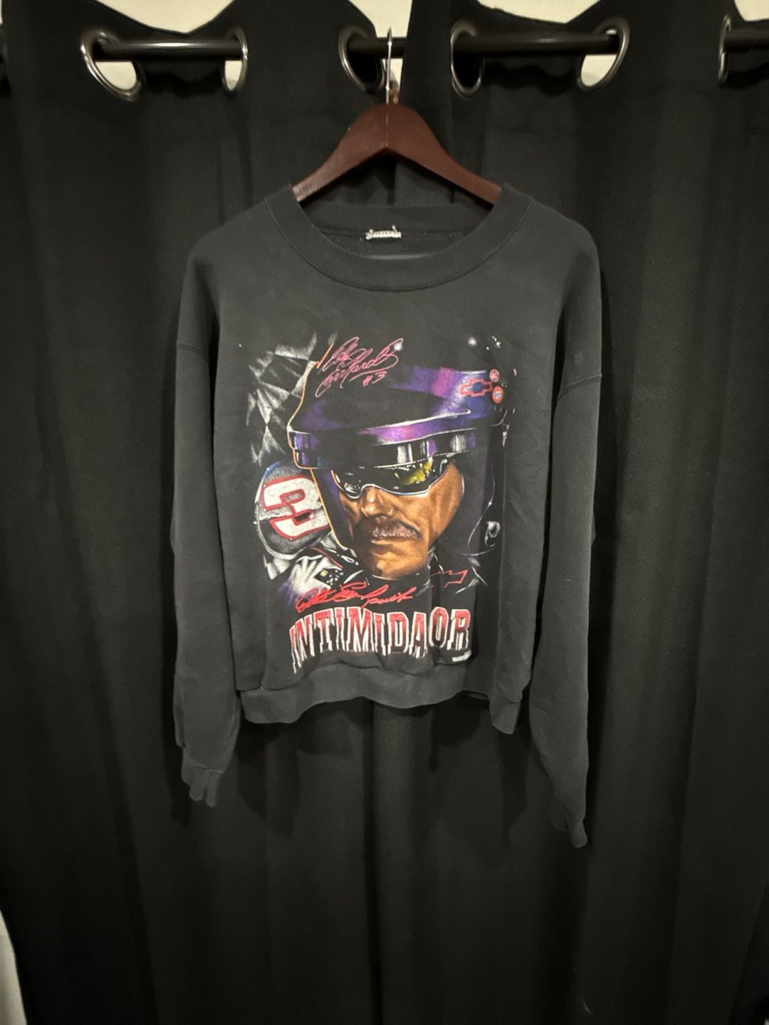 Vintage 90s Dale Earnhardt Sr. Intimidator NASCAR Sweatshirt by Sports Image 1