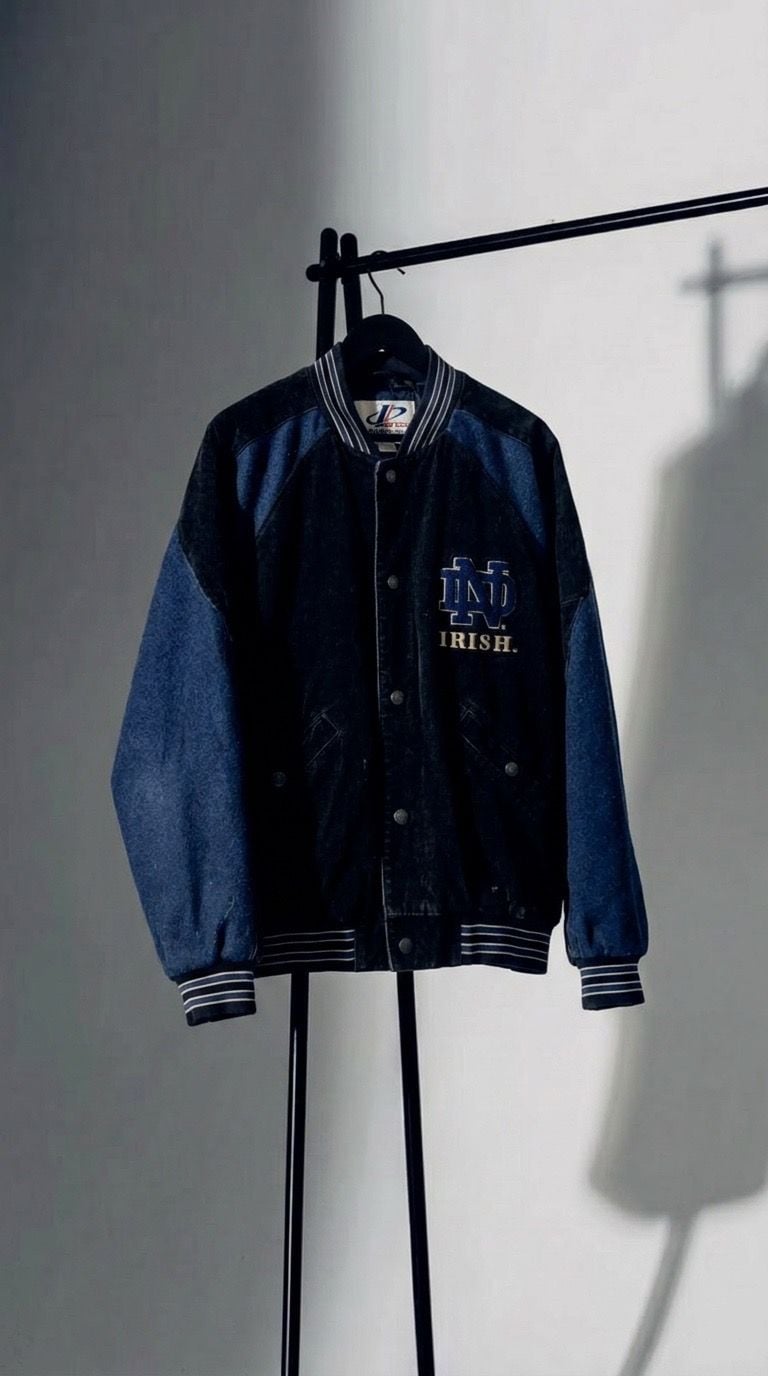 Vintage Logo Athletic Notre Dame Fighting Irish Varsity Jacket 3