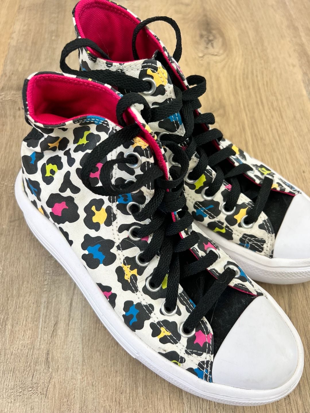 Converse Chuck Taylor All Star Move Hi Platform Sneakers Multicolor Leopard Print 2