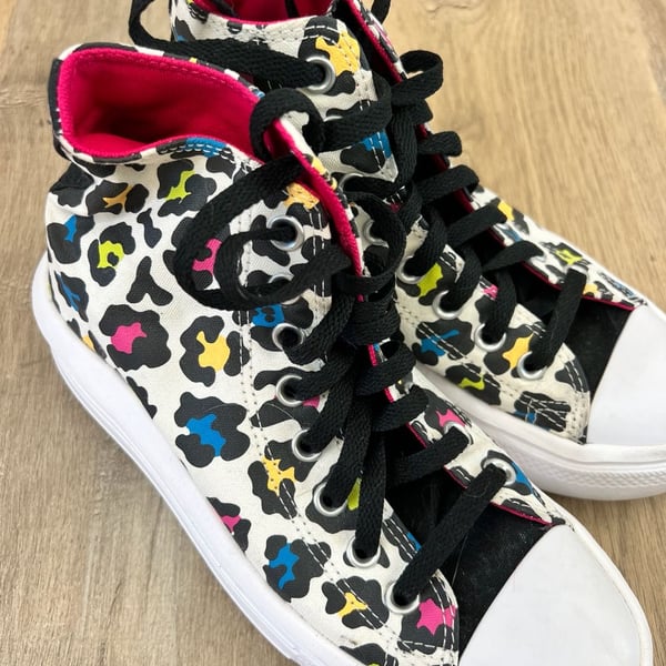 Converse Chuck Taylor All Star Move Hi Platform Sneakers Multicolor Leopard Print