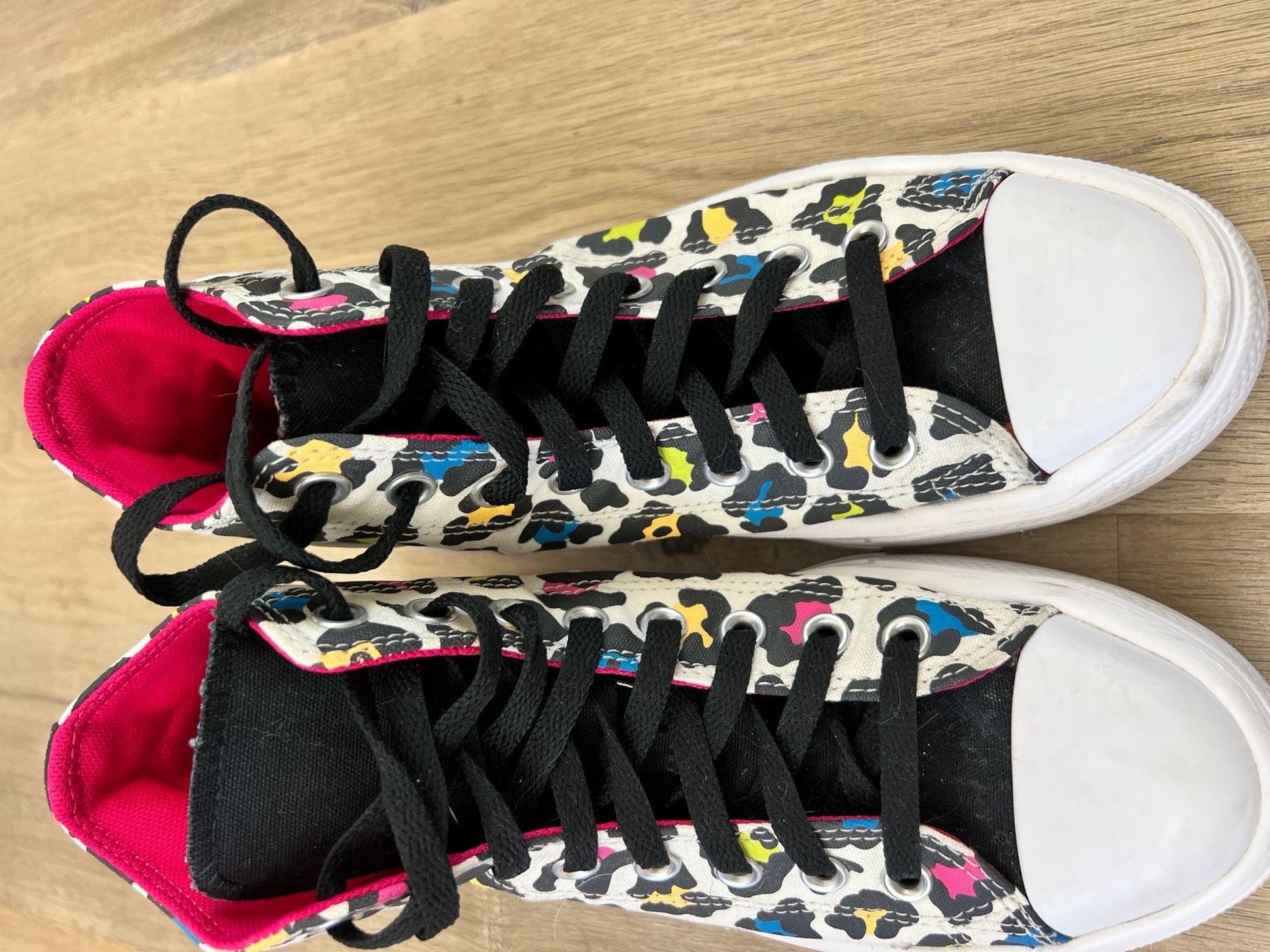 Converse Chuck Taylor All Star Move Hi Platform Sneakers Multicolor Leopard Print 3