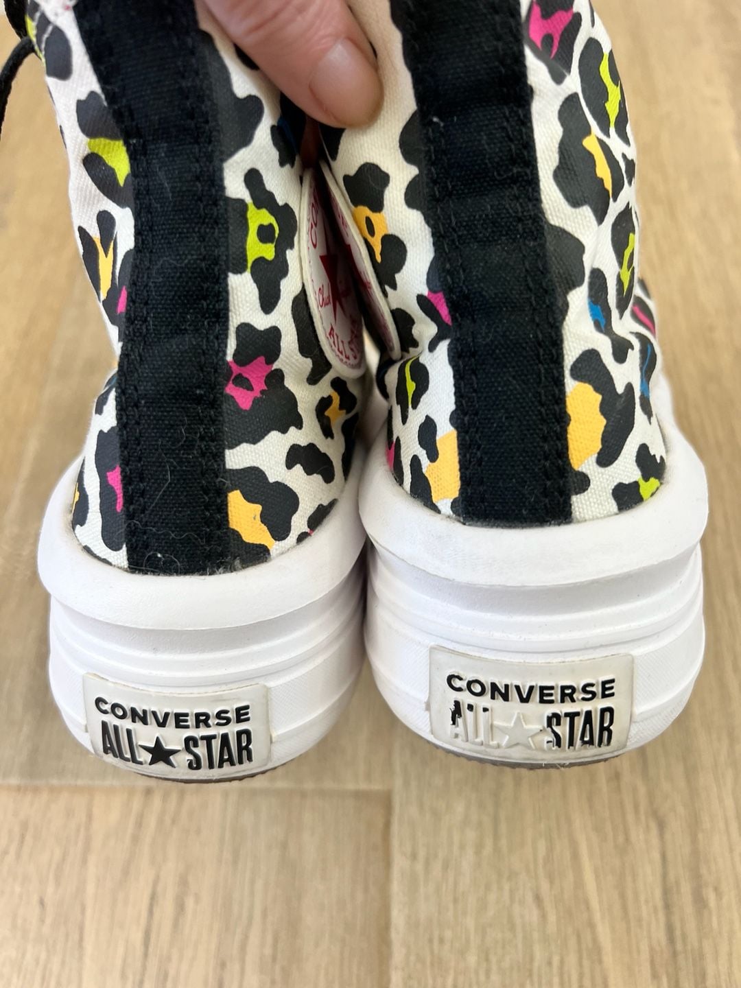 Converse Chuck Taylor All Star Move Hi Platform Sneakers Multicolor Leopard Print 4