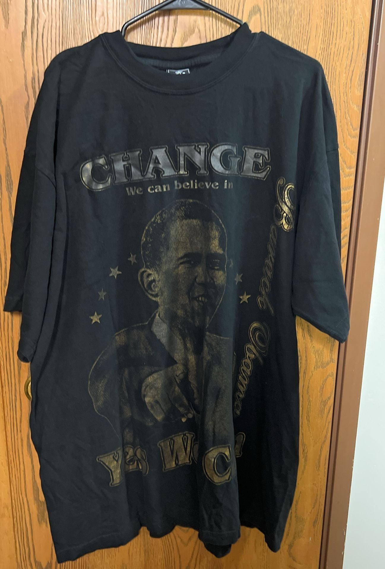 Vintage Star Heavy Weight Barack Obama Change We Can Believe In T-Shirt 2