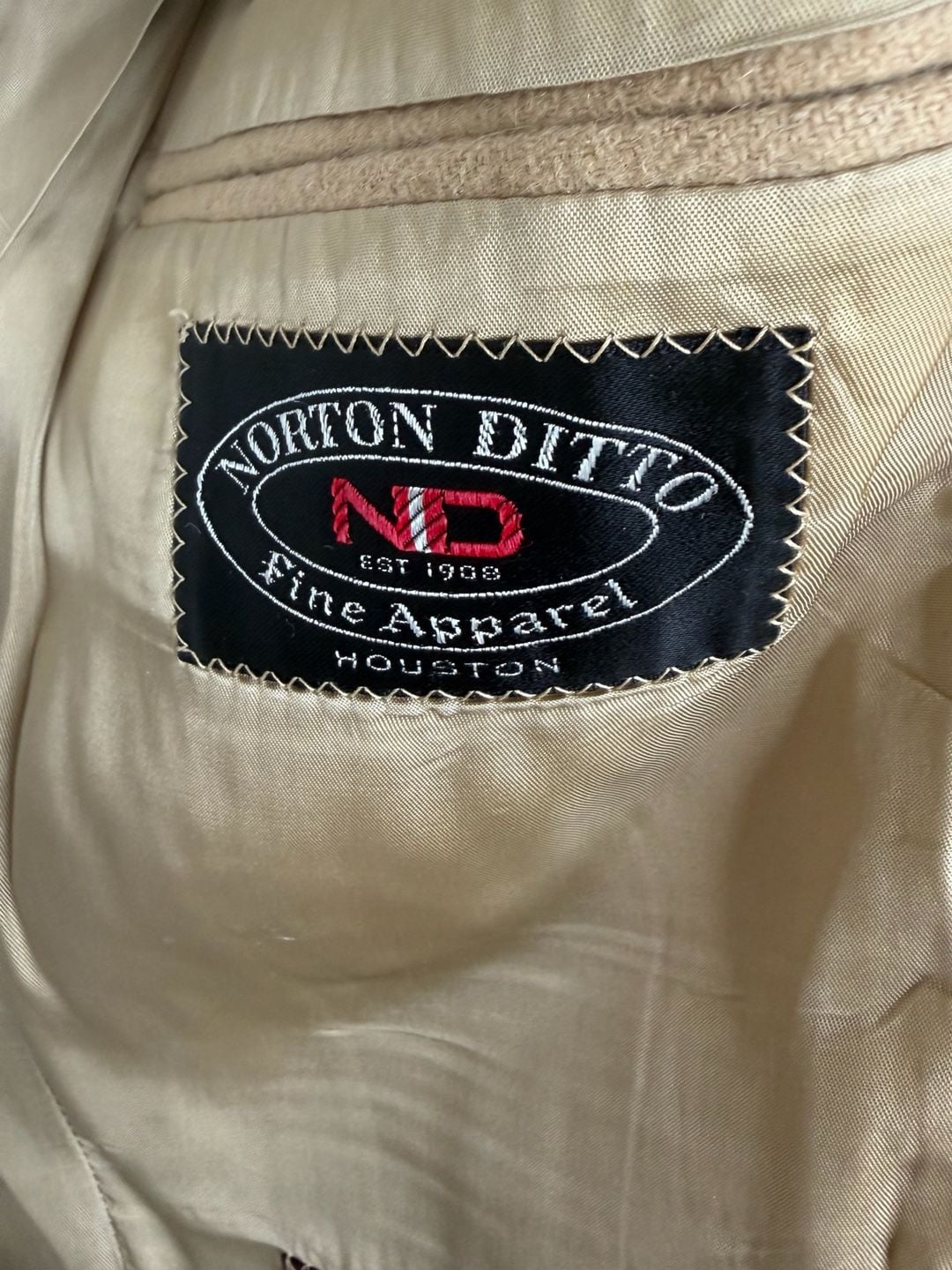Norton Ditto Houston Vintage Camel Hair Sport Coat Blazer Sz. 44R 5