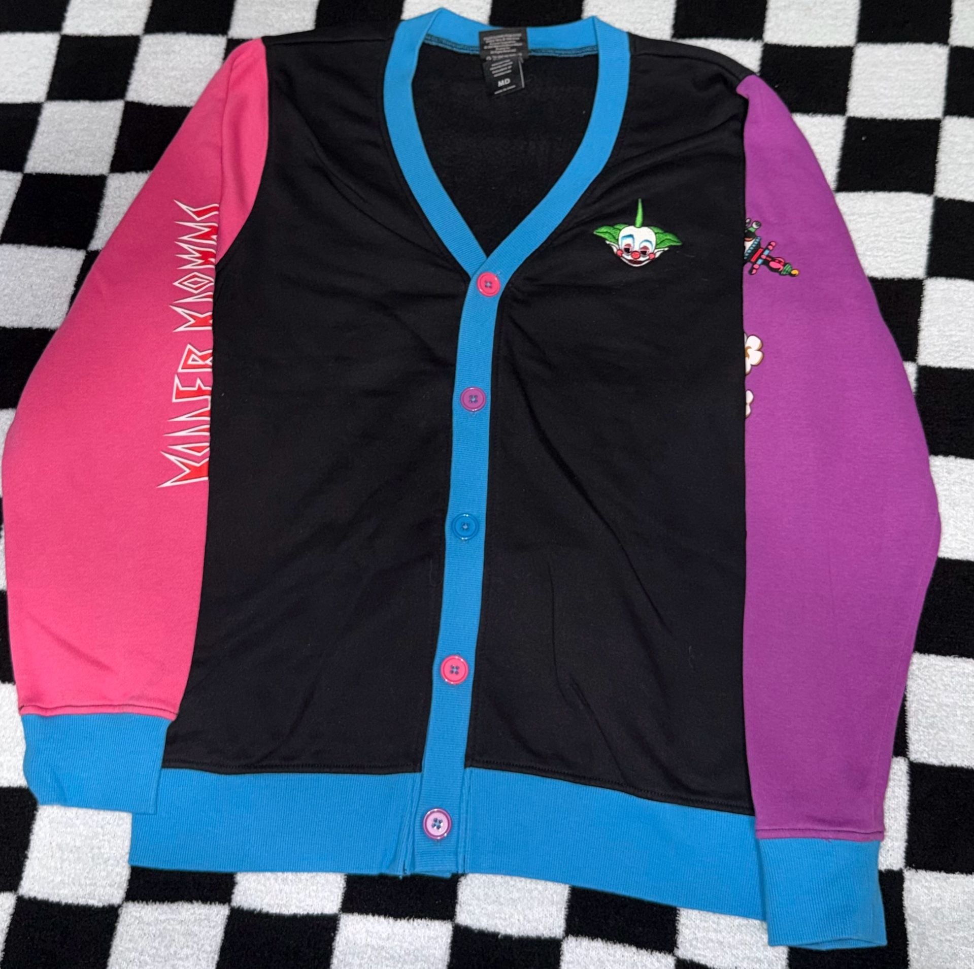 Killer Klowns From Outer Space Color-Block Button-Down Cardigan 2