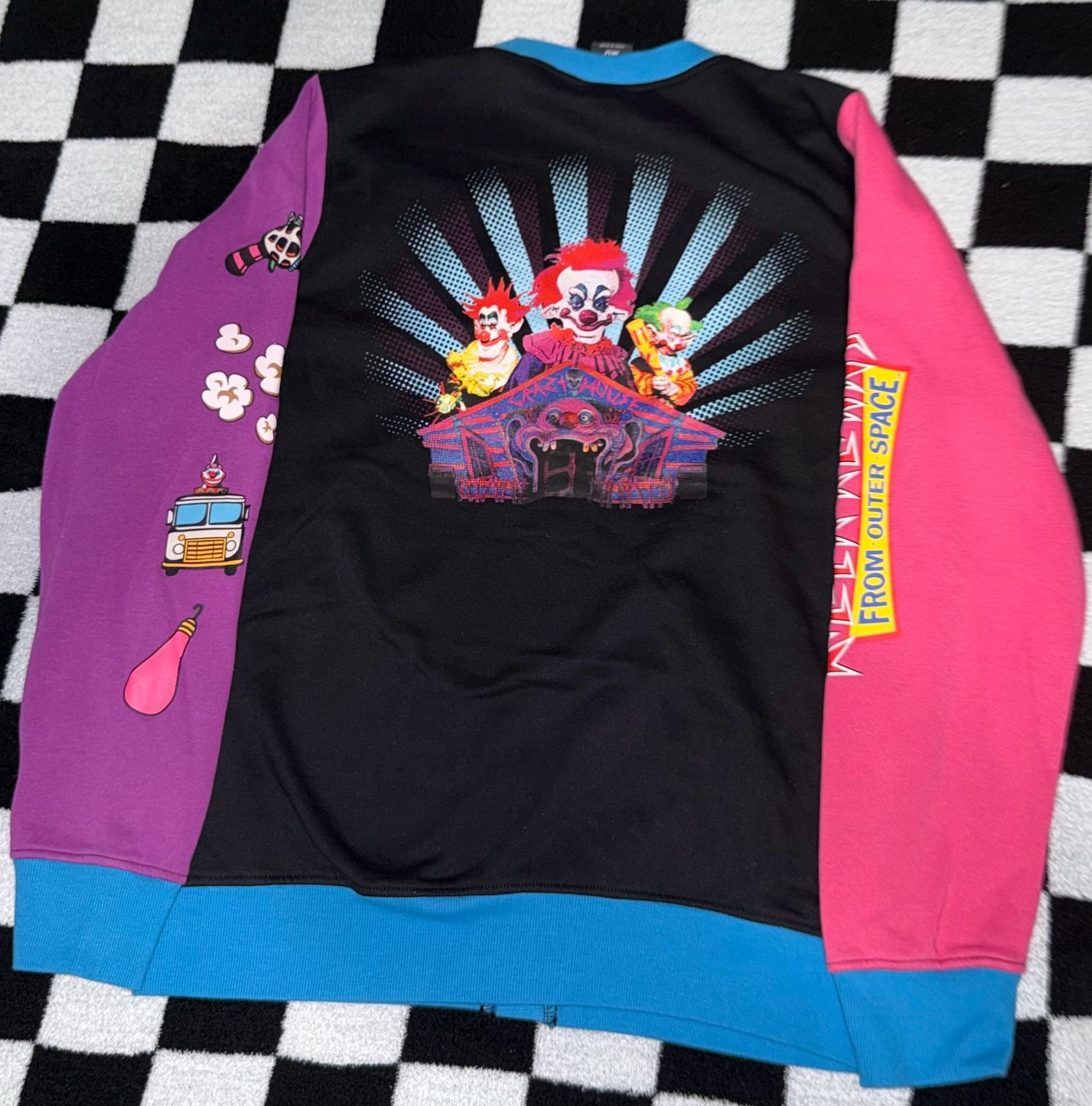 Killer Klowns From Outer Space Color-Block Button-Down Cardigan 3