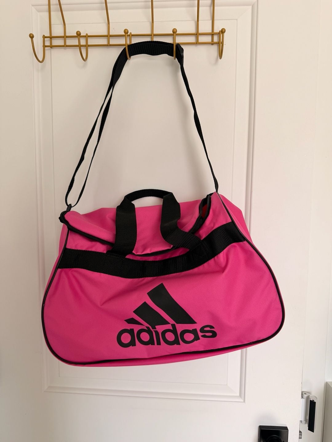 Adidas Diablo Small Duffle Bag in Intense Pink and Black 2
