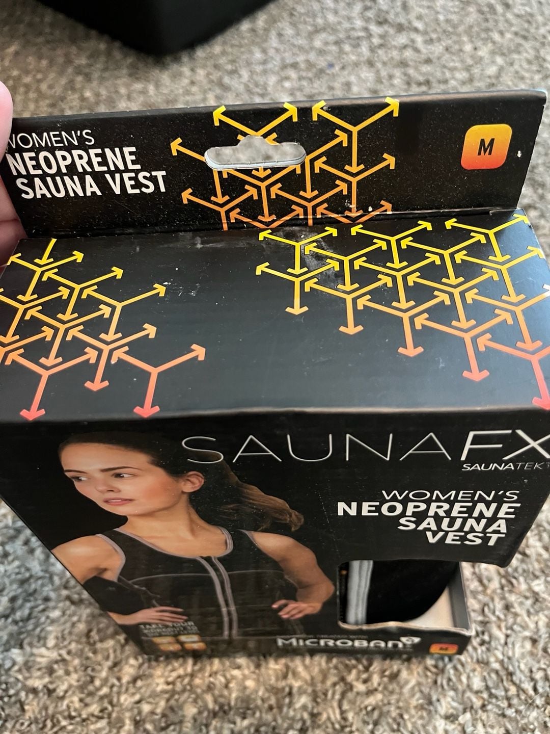 SaunaFX SaunaTek Women's Neoprene Sauna Vest with Microban - Black Combo, Size M 2