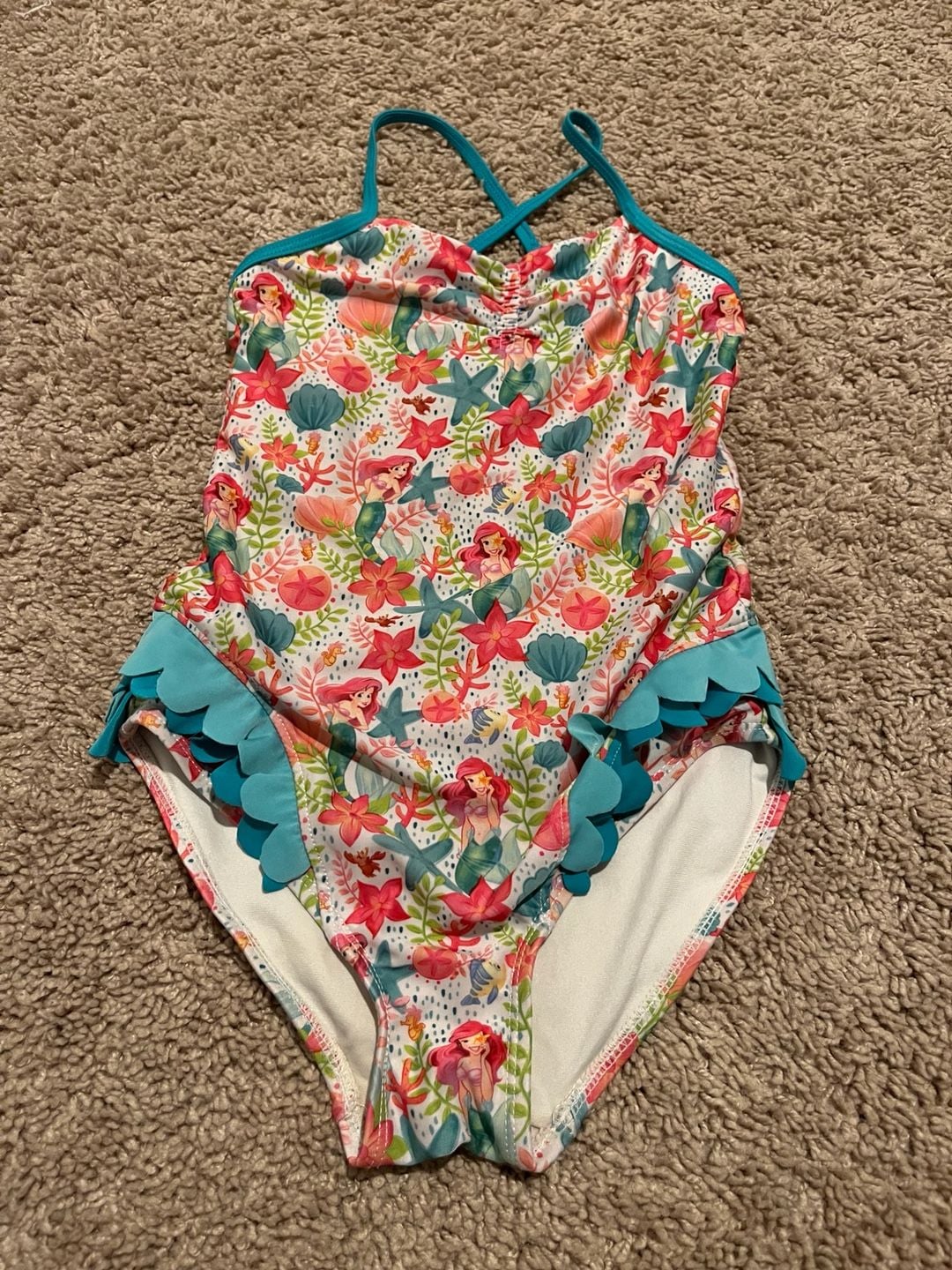 Disney Store Princess The Little Mermaid Ariel 1 PC Swimsuit Girl Size 4 - .com, 1