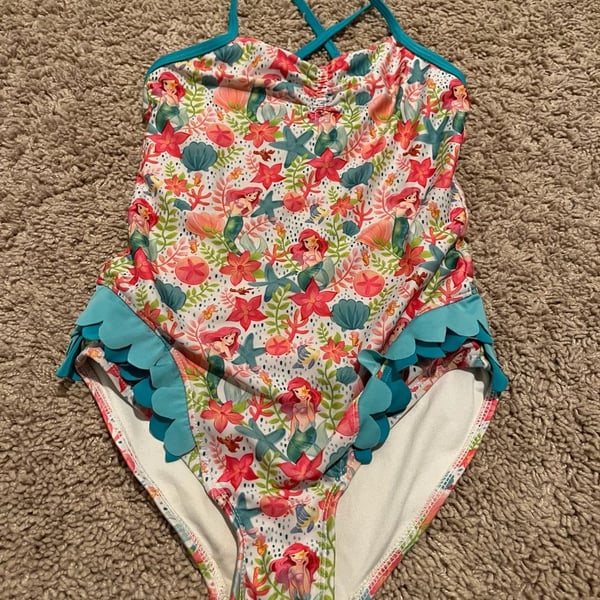 Disney Store Princess The Little Mermaid Ariel 1 PC Swimsuit Girl Size 4 - .com,