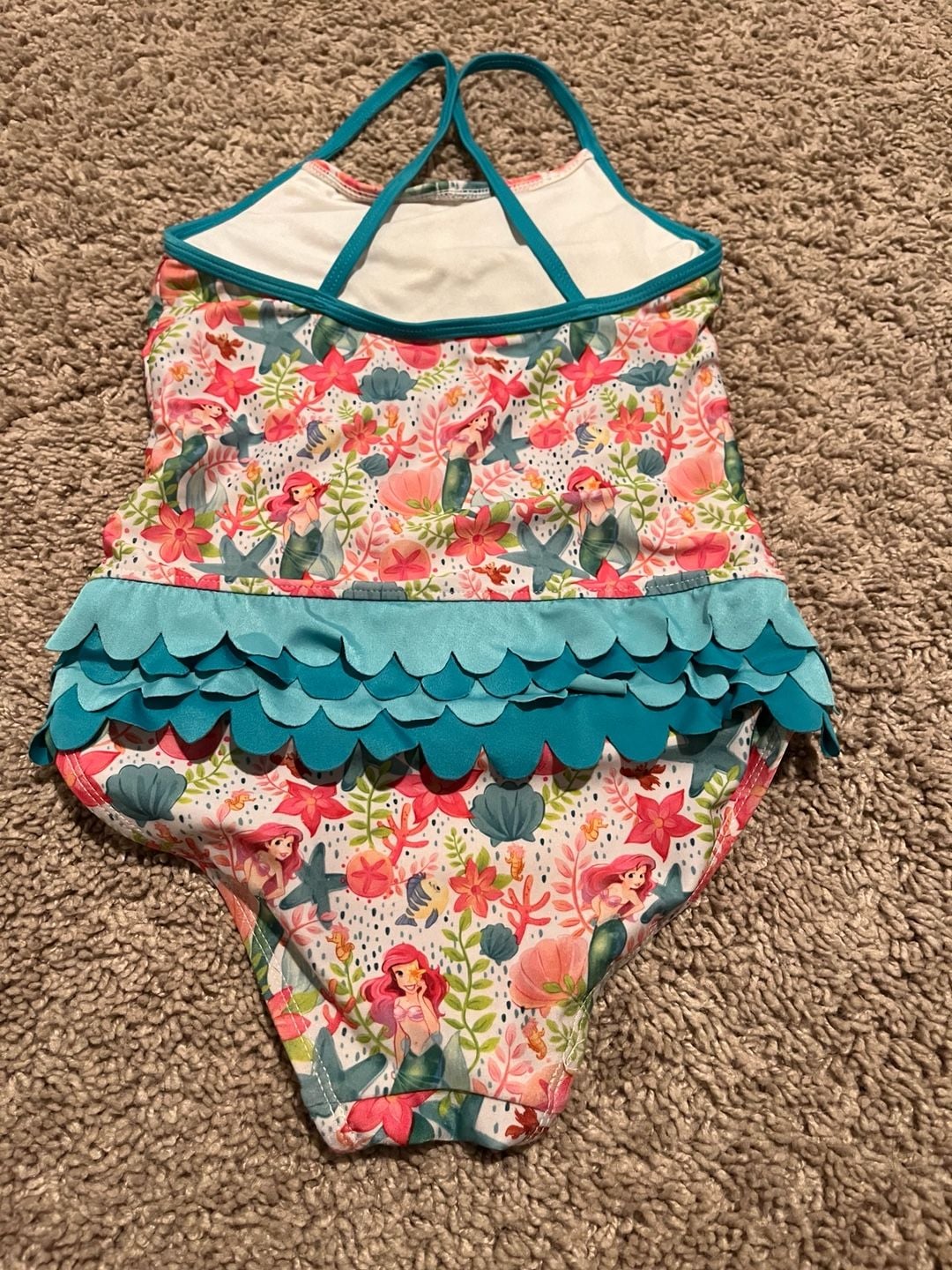 Disney Store Princess The Little Mermaid Ariel 1 PC Swimsuit Girl Size 4 - .com, 2