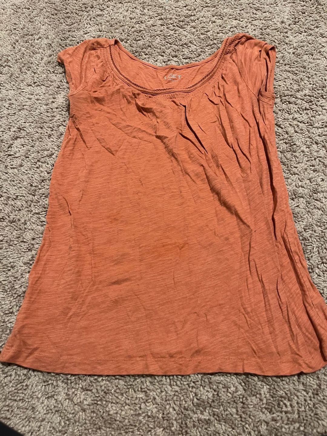 Burnt orange LOFT shirt 1