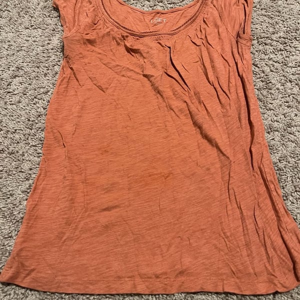 Burnt orange LOFT shirt