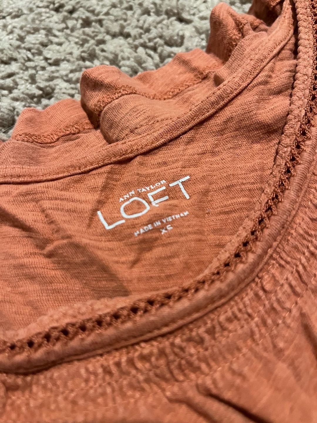 Burnt orange LOFT shirt 2