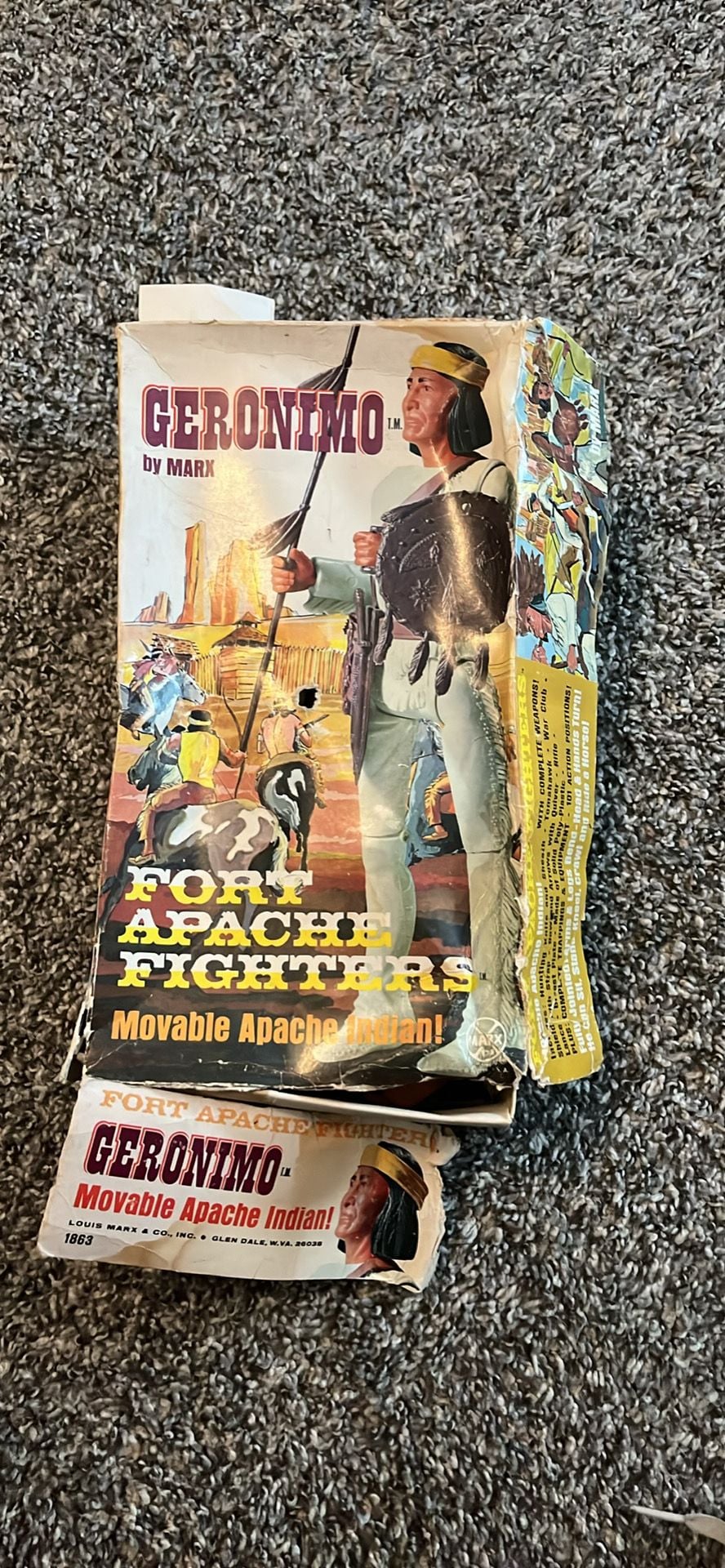 Geronimo Fort Apache Fighters 1974 MARX Best of the West W/Box Complete Set 1