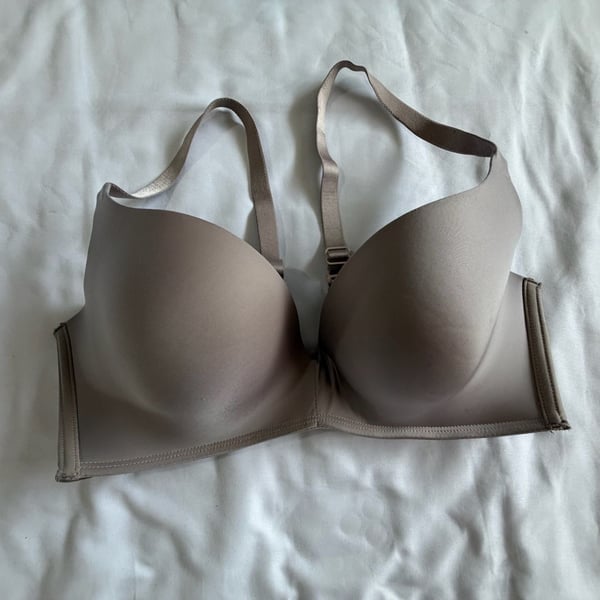 Maidenform Taupe Smooth T Shirt Bra 38C Underwire Padded Convertible Straps Y2K