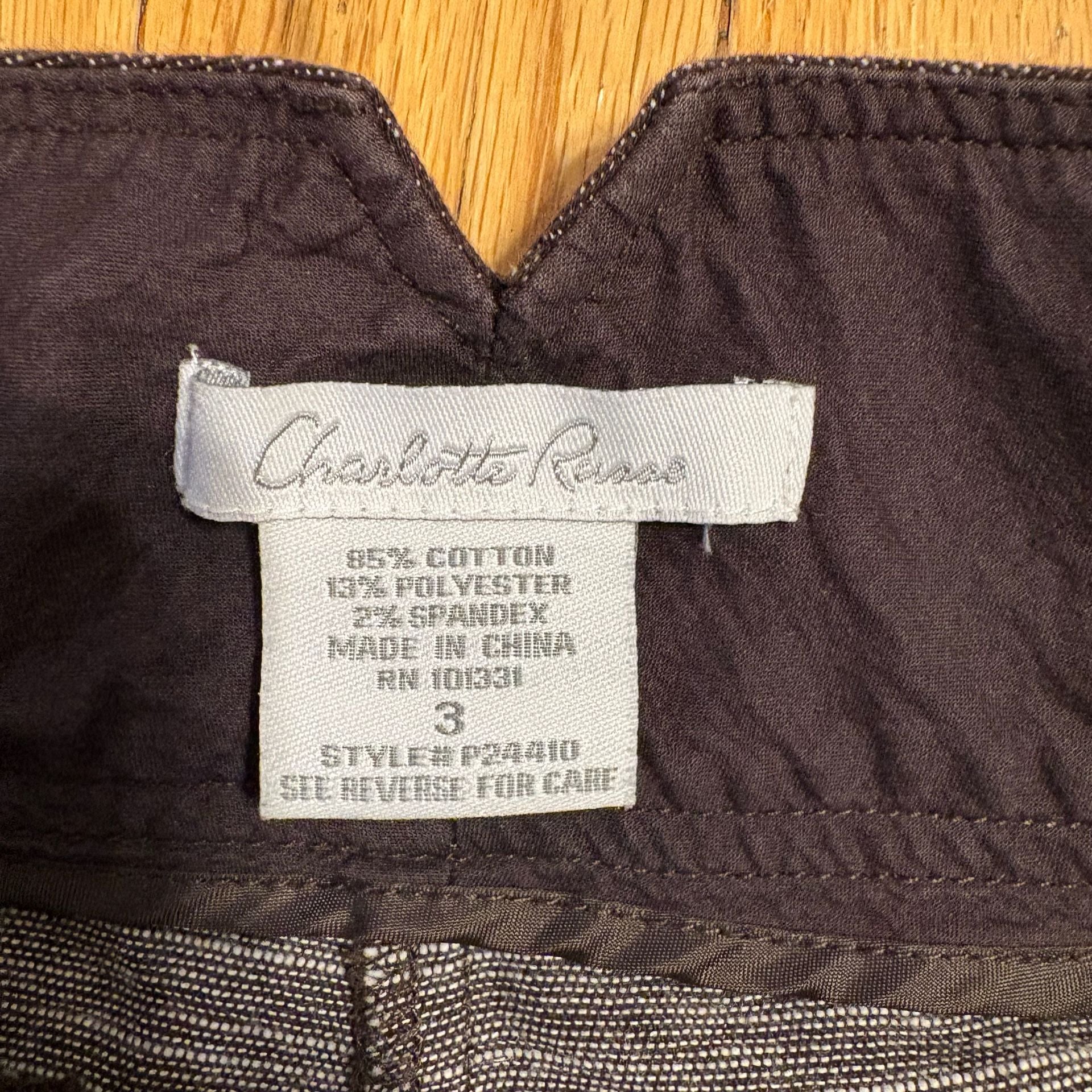 Charlotte Russe Dark Brown Cuffed Utility Shorts Size 3 4