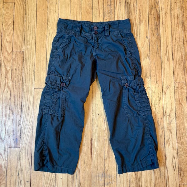 Billy Blues Women's Dark Gray Cargo Capri Pants