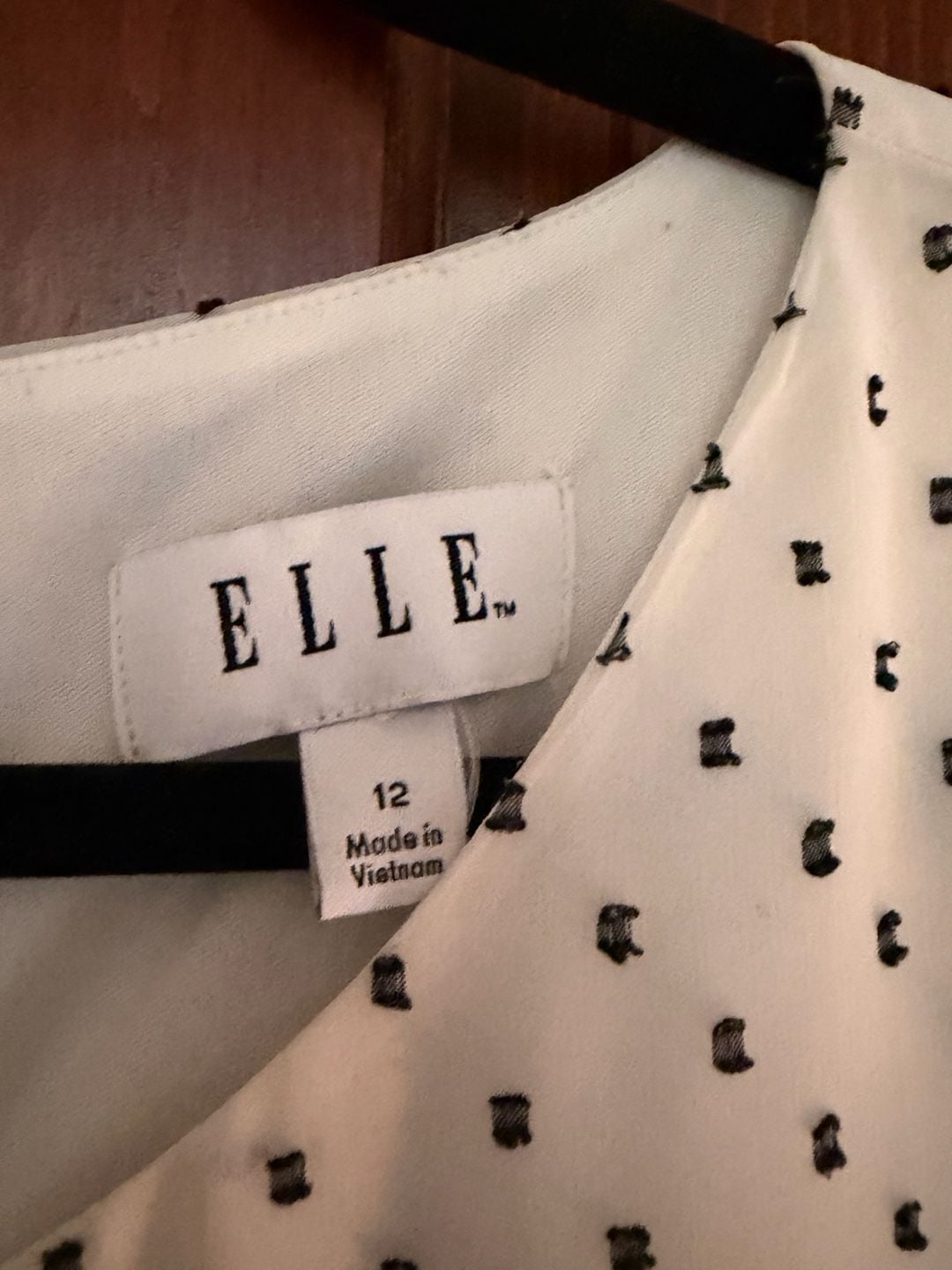 Elle White and Black Clip Dot A-Line Sleeveless Dress 6