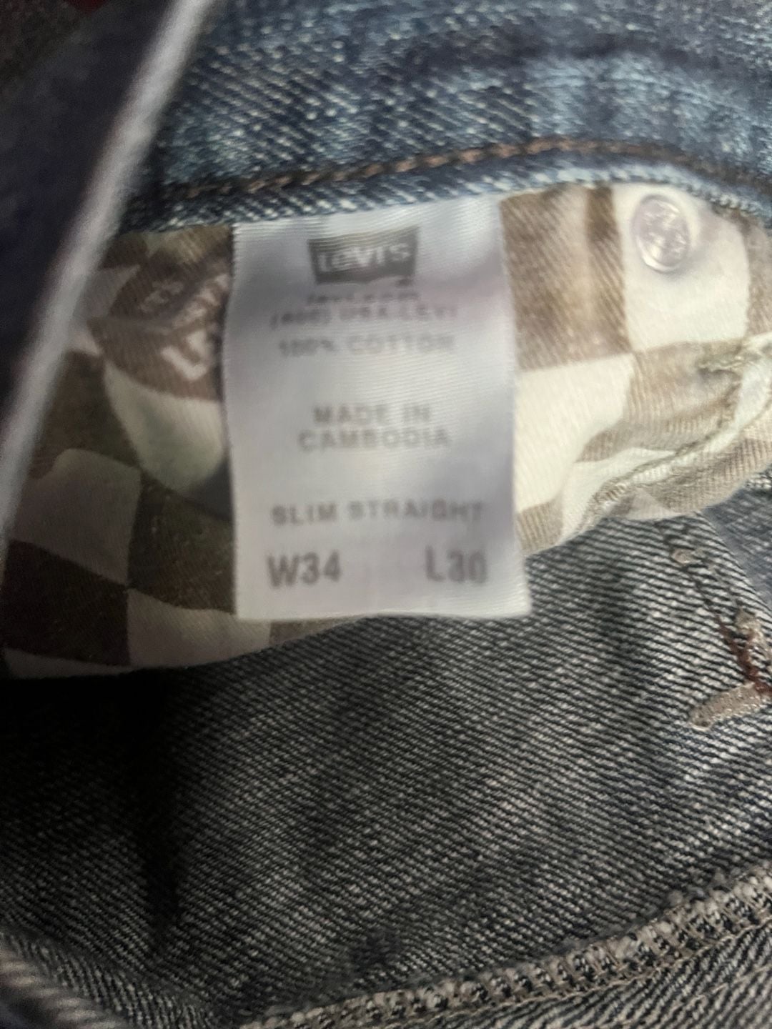 Levi's 514 Slim Straight Men's Jeans with Flap Pockets W34 L30 5