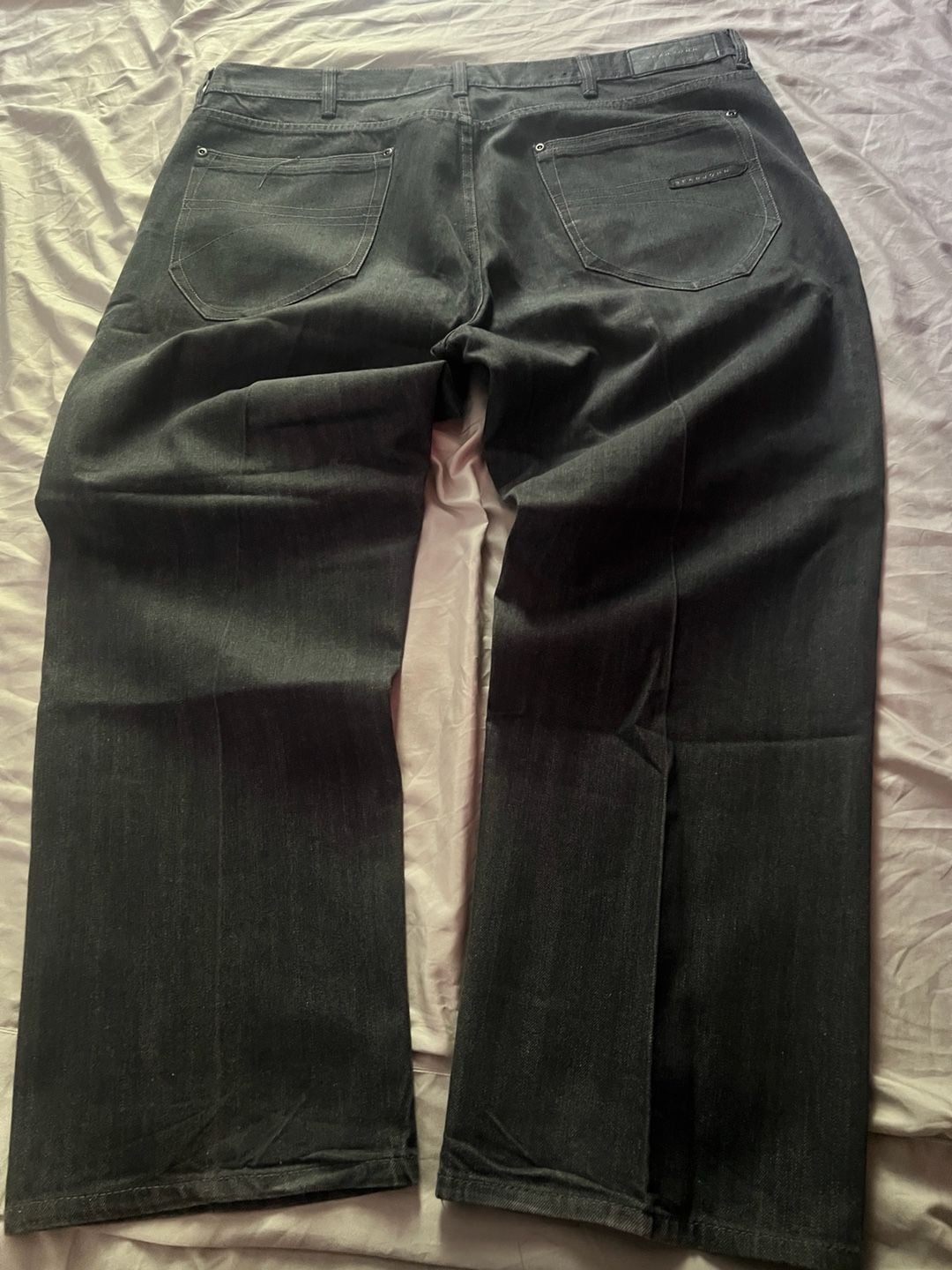 Sean John y2k Men's Black Straight Leg Denim Jeans Size 42 2