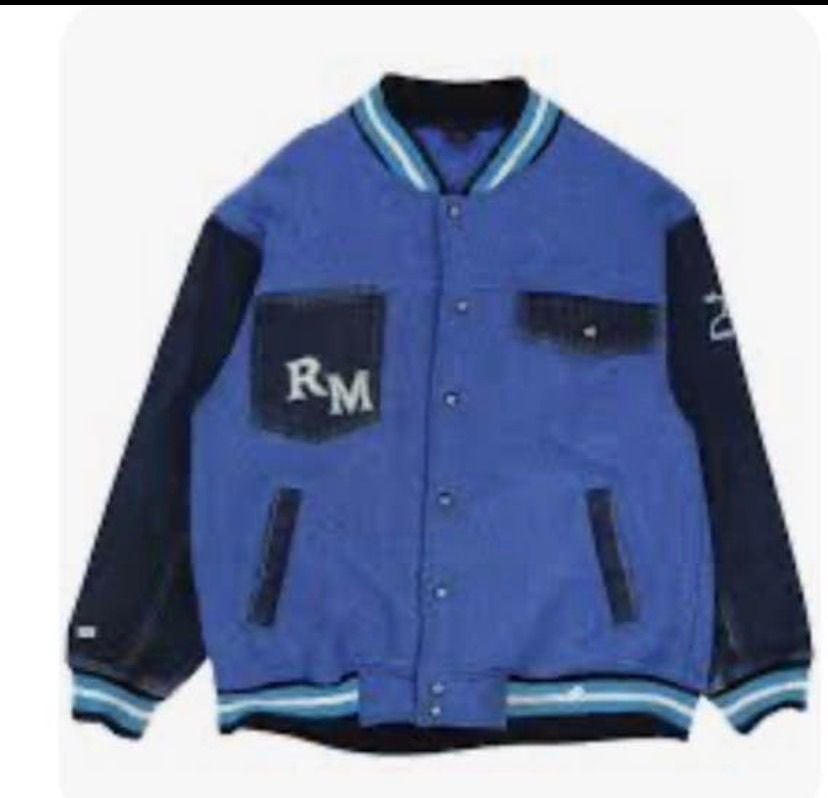 RM Varsity Denim Jacket Blue and Black 2