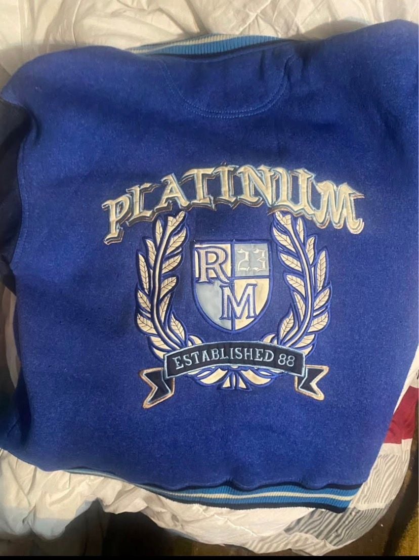 RM Varsity Denim Jacket Blue and Black 3