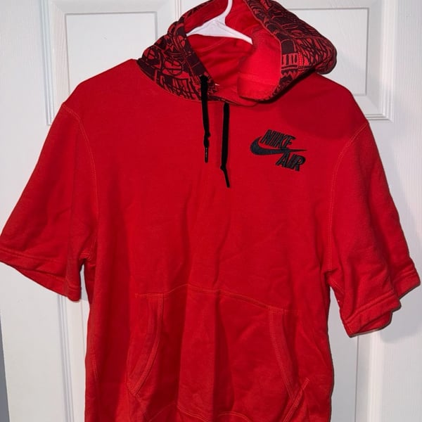 Nike Short-Sleeve Hoodie Sweatshirt Red Men’s size S