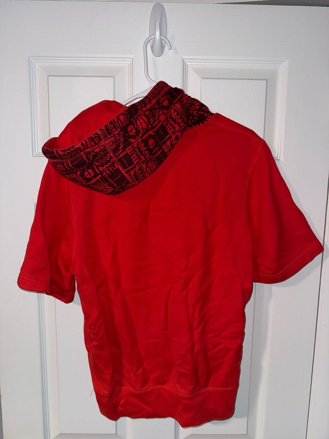 Nike Short-Sleeve Hoodie Sweatshirt Red Men’s size S 3