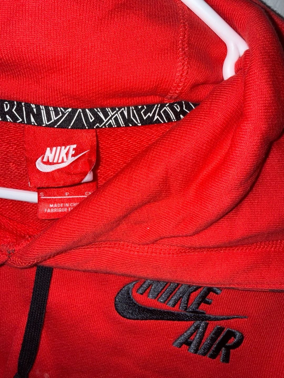 Nike Short-Sleeve Hoodie Sweatshirt Red Men’s size S 4