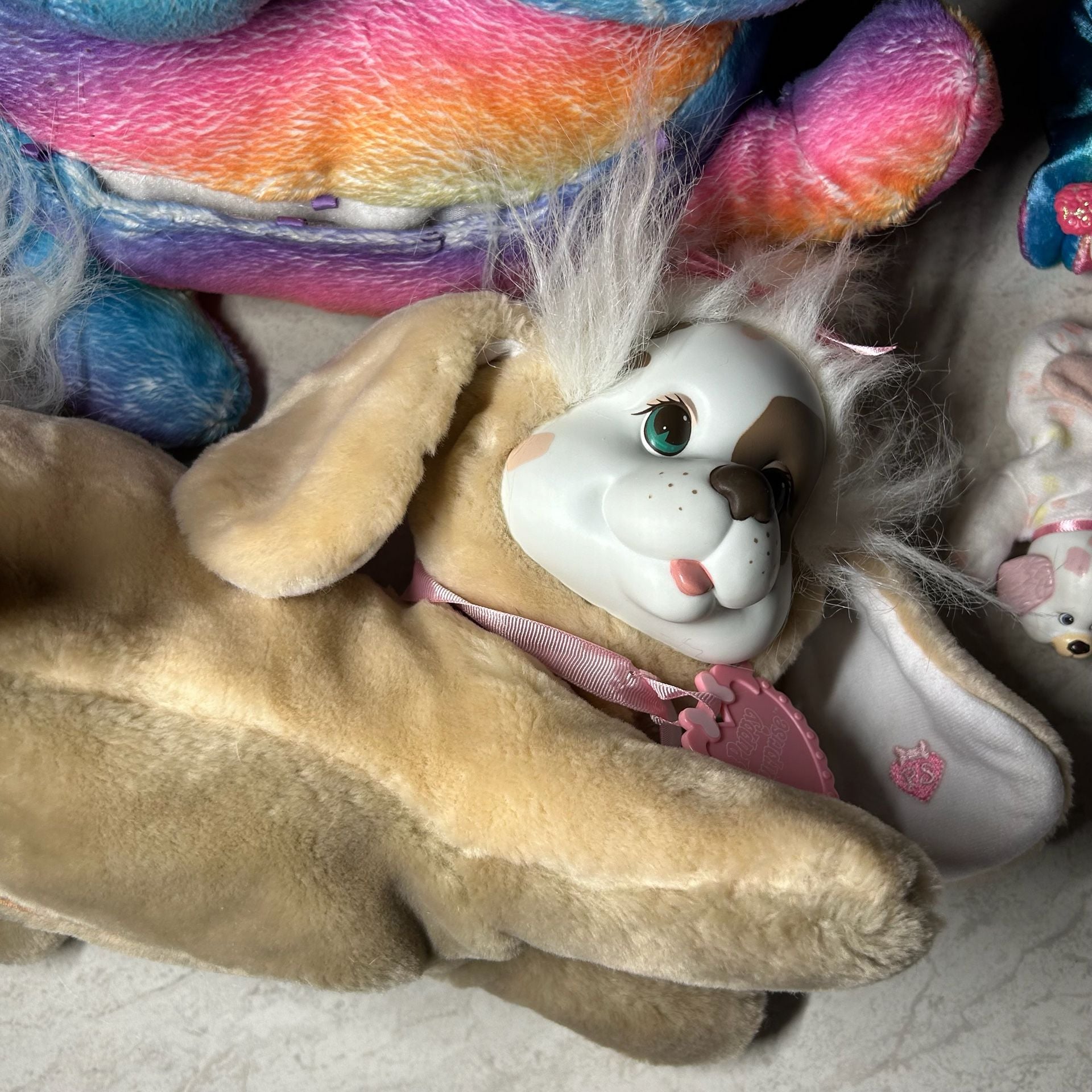 Vintage 1991 Hasbro Puppy Surprise Mom and Babies Bundle (Rainbow Mom & Tan Mom) 2