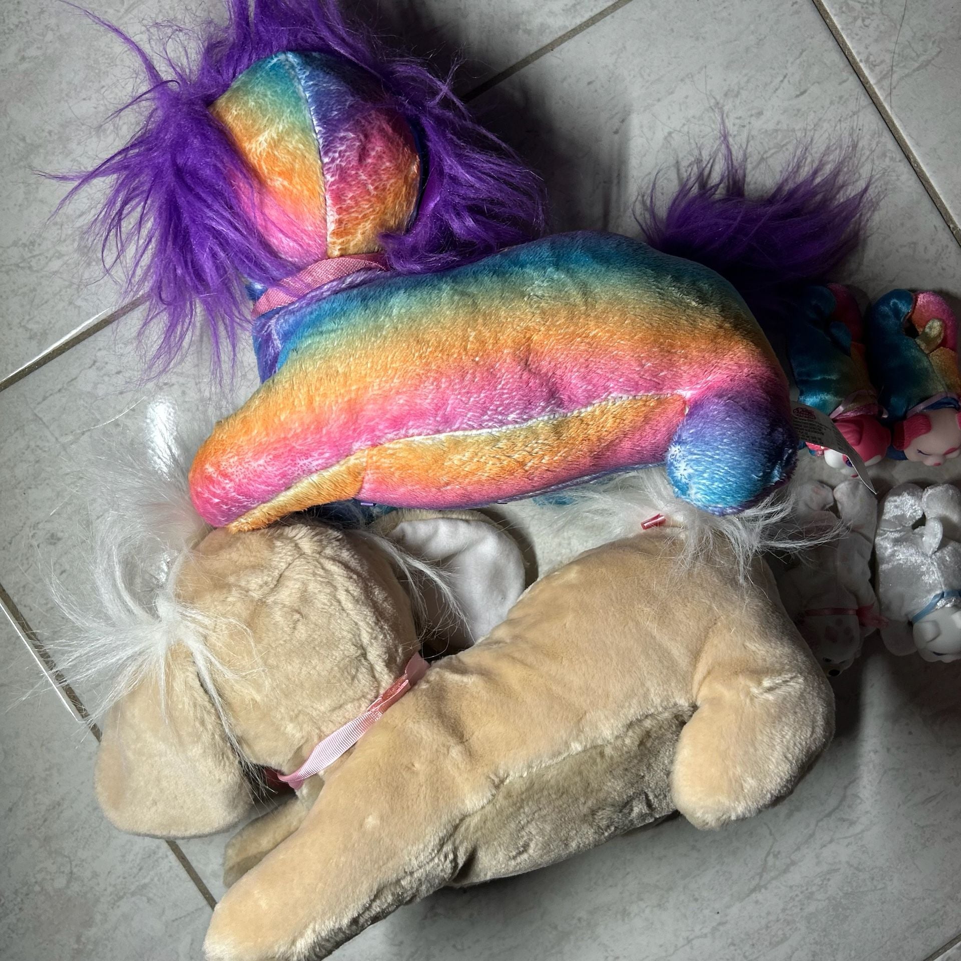 Vintage 1991 Hasbro Puppy Surprise Mom and Babies Bundle (Rainbow Mom & Tan Mom) 5