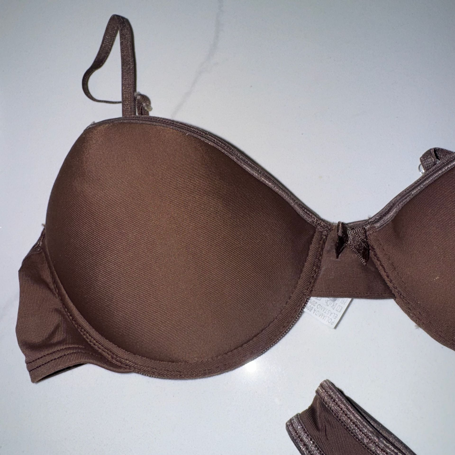 Innocent Lingerie Two-Piece Brown Bra and Thong Set 34B and Small NWT 7