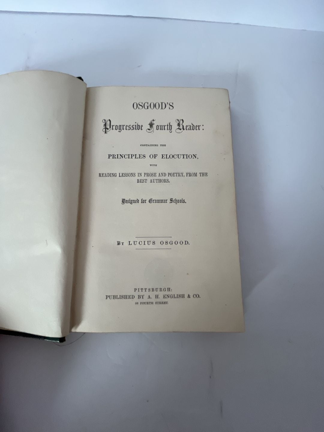 Osgood's Progressive Fourth Reader, Antique Hardcover School Book 5